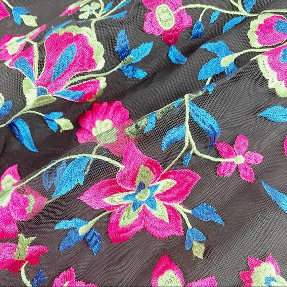 Cynthia Rowley Women's‎ Lorelei Embroidered Floral Crewneck Dress Size 2 - Picture 4 of 6